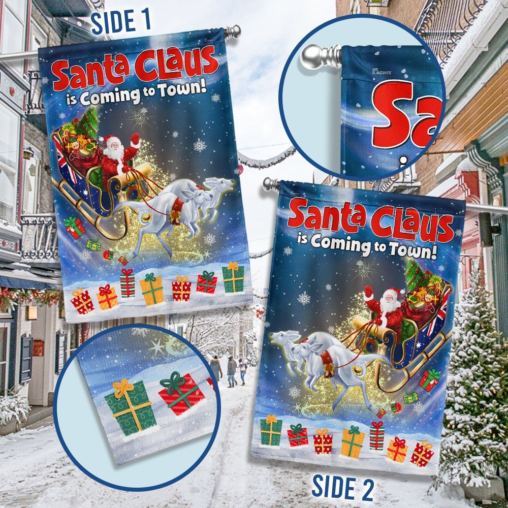 Australia Christmas Flag Santa Claus Is Coming To Town LNT774F - Image 2