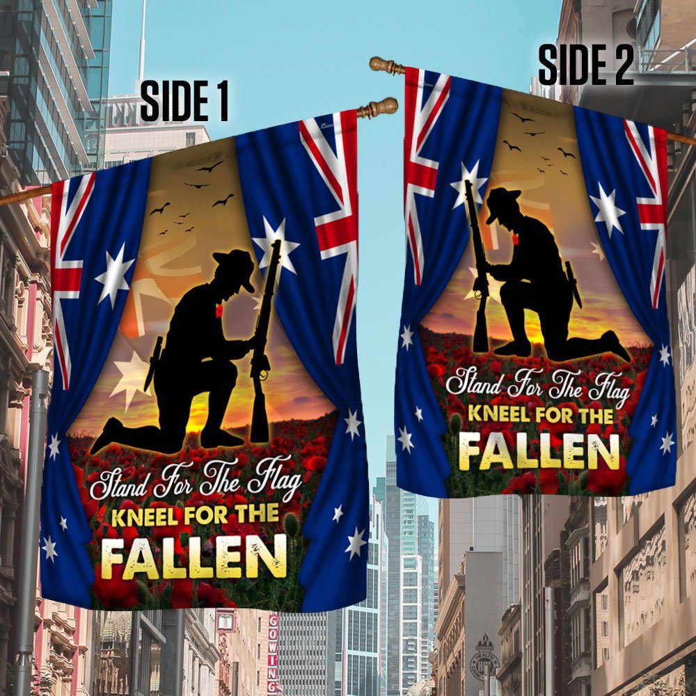 Australia Flag Stand For The Flag Kneel For The Fallen DDH2856Fv5 - Image 3