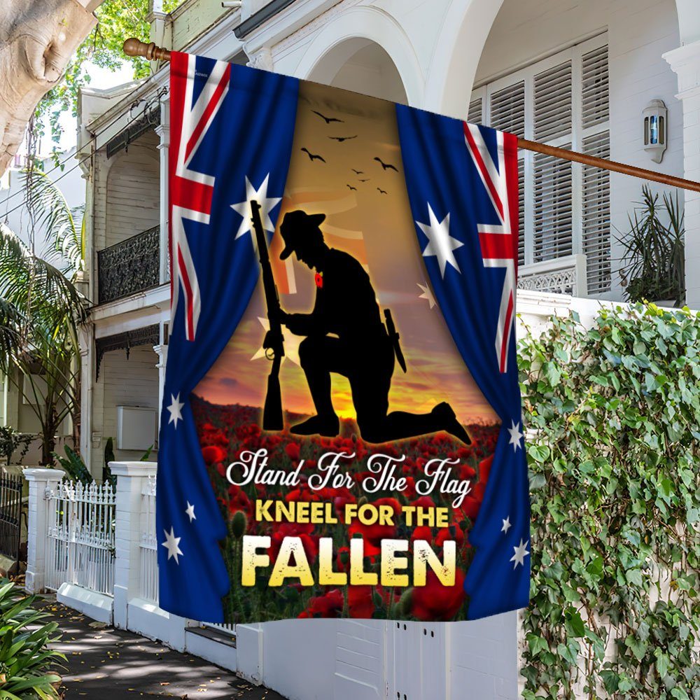 Australia Flag Stand For The Flag Kneel For The Fallen DDH2856Fv5 - Image 2