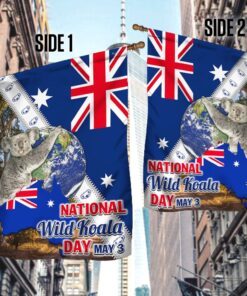australia koala national wild koala day flag mln28f 4286