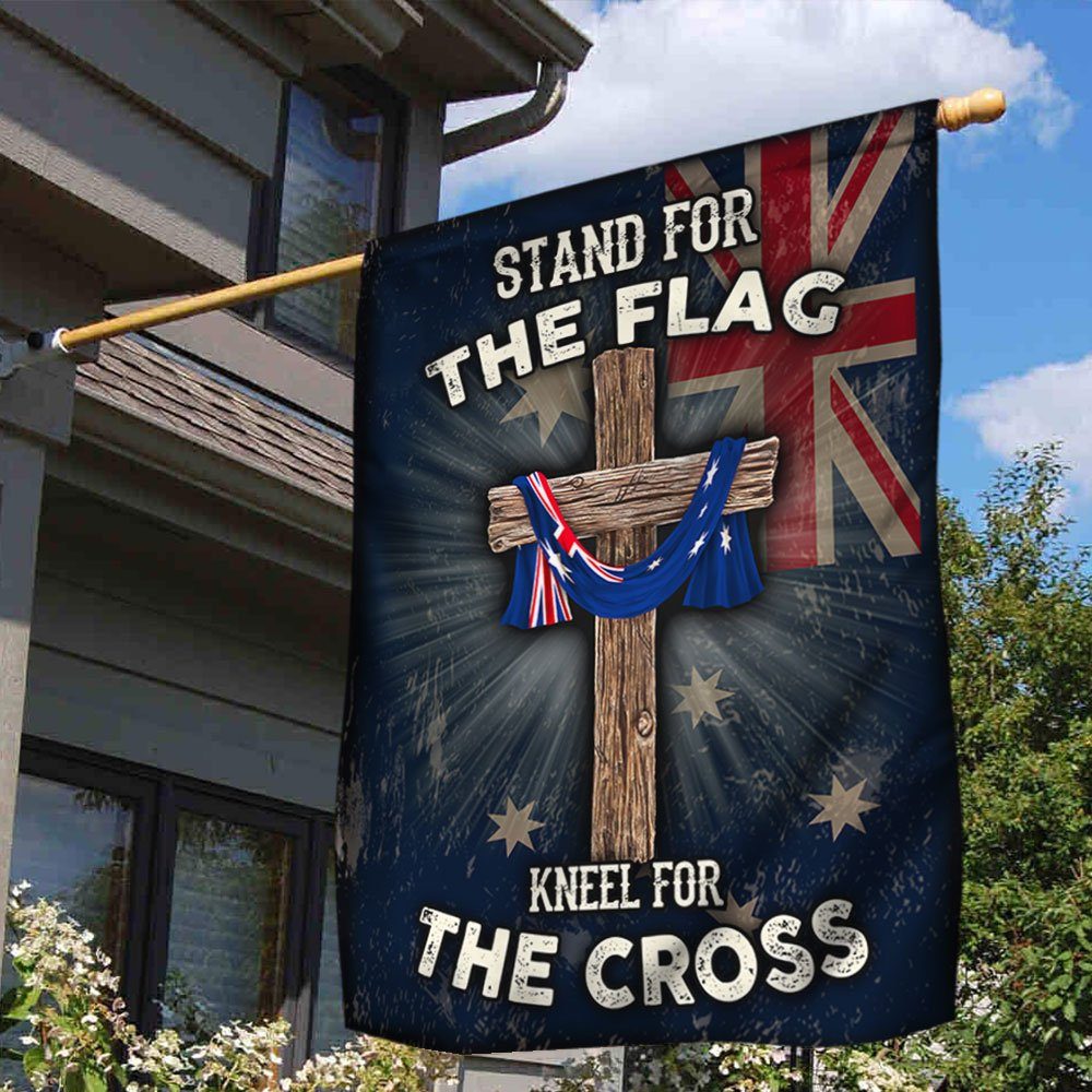 Australian Christian Flag Stand For The Flag Kneel For The Cross QNK883Fv1 - Image 3
