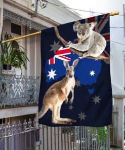 australian flag aussie kangaroo koala australian day flag trl1728f 1691