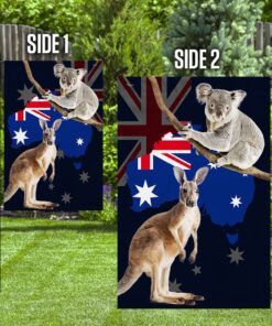 australian flag aussie kangaroo koala australian day flag trl1728f 2976