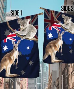 australian flag aussie kangaroo koala australian day flag trl1728f 6022