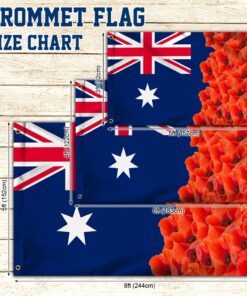 australian poppy flag anzac day aussie grommet flag trv1898gf 2758