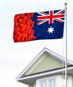 australian poppy flag anzac day aussie grommet flag trv1898gf 7917