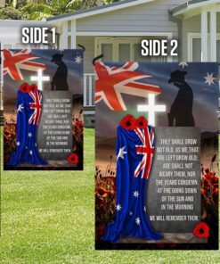 australian remembrance day flag we will remember mbh144fv1 6773