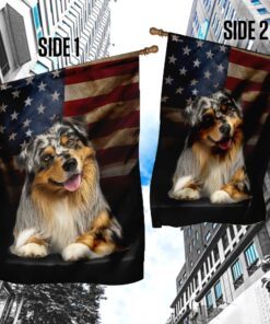 australian shepherd american flag 1111
