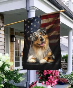Australian Shepherd American Flag