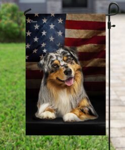 australian shepherd american flag 5693