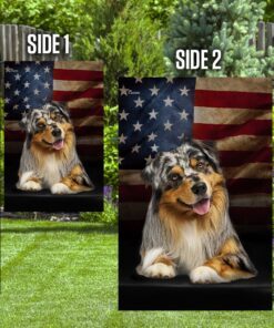 australian shepherd american flag 7410