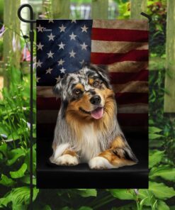 australian shepherd american flag 7695