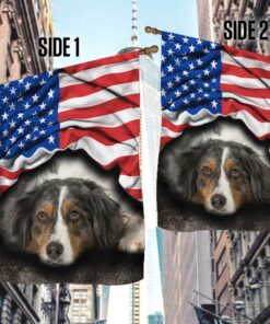 australian shepherd patriot american flag thh3345f 2268