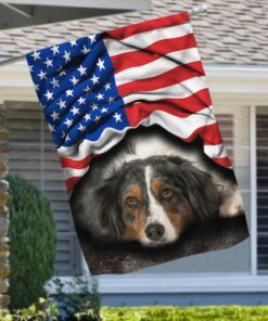australian shepherd patriot american flag thh3345f 8005