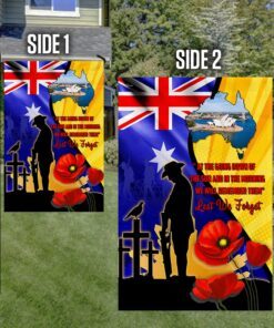 australian veteran flag we will remember them lest we forget mlh2200f 5506