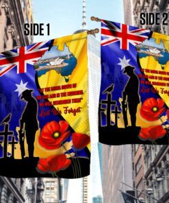 australian veteran flag we will remember them lest we forget mlh2200f 5572