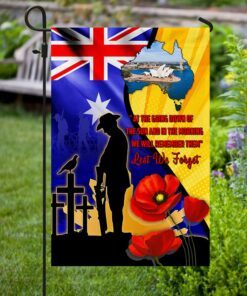 australian veteran flag we will remember them lest we forget mlh2200f 5696