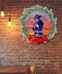 australian veteran metal sign we will remember them bnn34ms 4366
