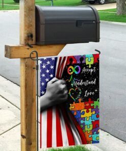 autism. accept understand love flag 2198