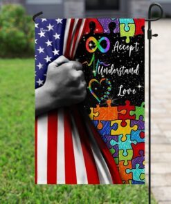 autism. accept understand love flag 6725