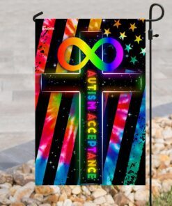 autism acceptance tie dye flag 1405