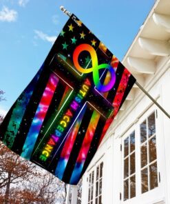 autism acceptance tie dye flag 4732
