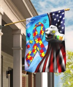 Autism Awareness American Flag