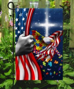 autism awareness eagle american flag 1038
