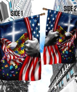 autism awareness eagle american flag 2113