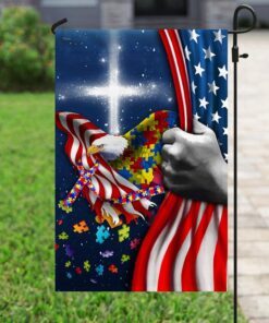 autism awareness eagle american flag 4676