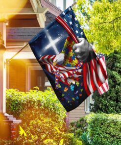 autism awareness eagle american flag 8107