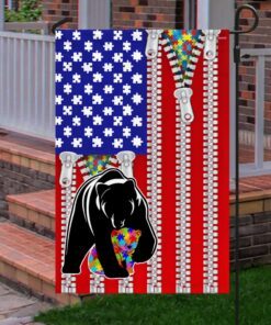 autism awareness flag hug bear ntb561f 5058
