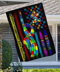 Autism Awareness Flag I Love Someone With Autism MLH1801F