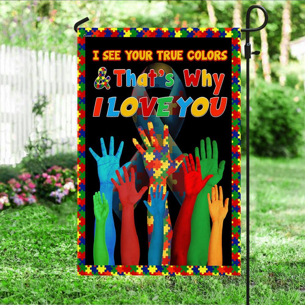 Autism Awareness Flag I See Your True Colors NTT57F - Image 2