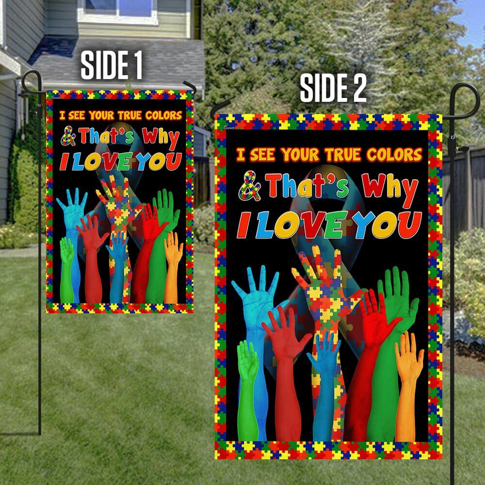 Autism Awareness Flag I See Your True Colors NTT57F - Image 6