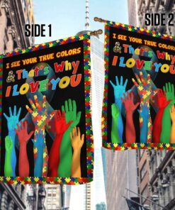 autism awareness flag i see your true colors ntt57f 8454