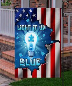 autism awareness flag light it up blue mlh2072f 5027