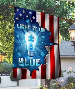 autism awareness flag light it up blue mlh2072f 6113