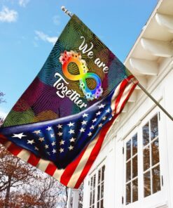 autism love infinity loop flag 7457