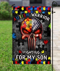 autism warrior fighting for my son flag 1535