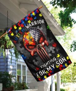 autism warrior fighting for my son flag 4959