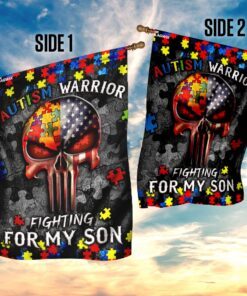 autism warrior fighting for my son flag 7369