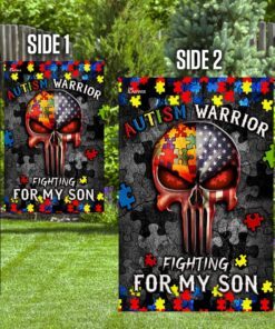 autism warrior fighting for my son flag 7575