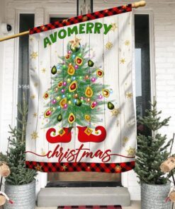 Avomerry Chirtsmas Flag Avocado Christmas LNT688F