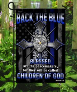 back the blue. police officer american us flag 7154