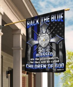 Back The Blue. Police Officer American US Flag