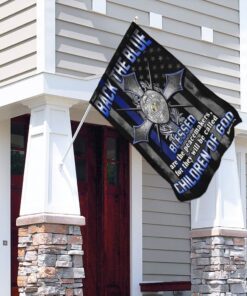 back the blue. police officer american us flag 8673