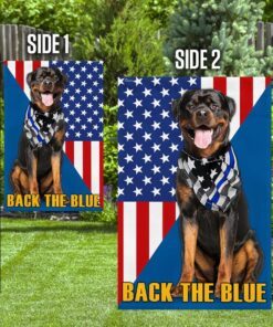 back the blue flag flagwix™ printed rottweiler flag 2671