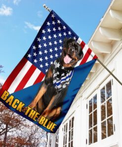 back the blue flag flagwix™ printed rottweiler flag 3657