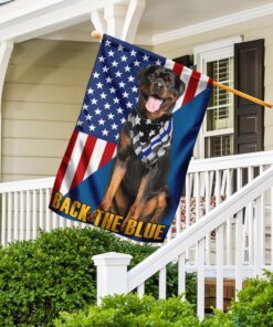 back the blue flag flagwix™ printed rottweiler flag 4341